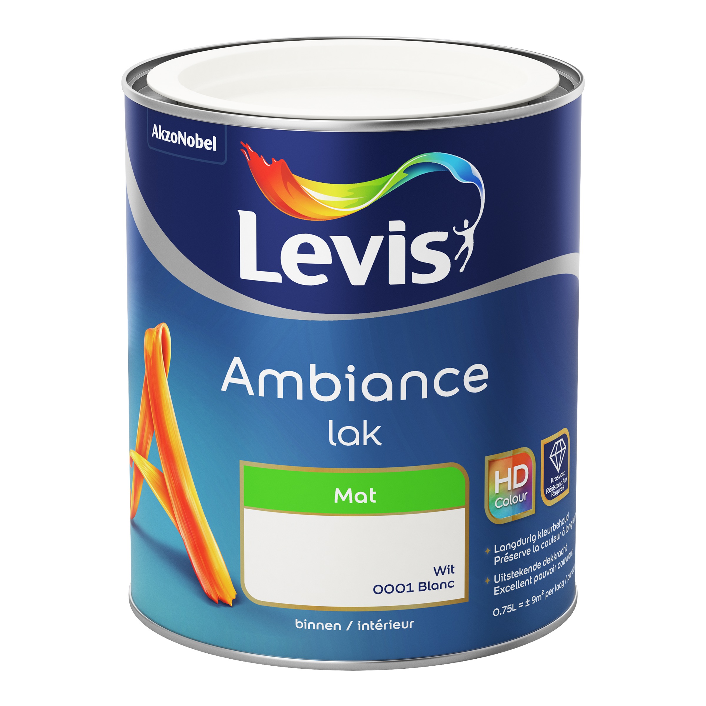 Lak Ambiance Mat Wit 750 Ml