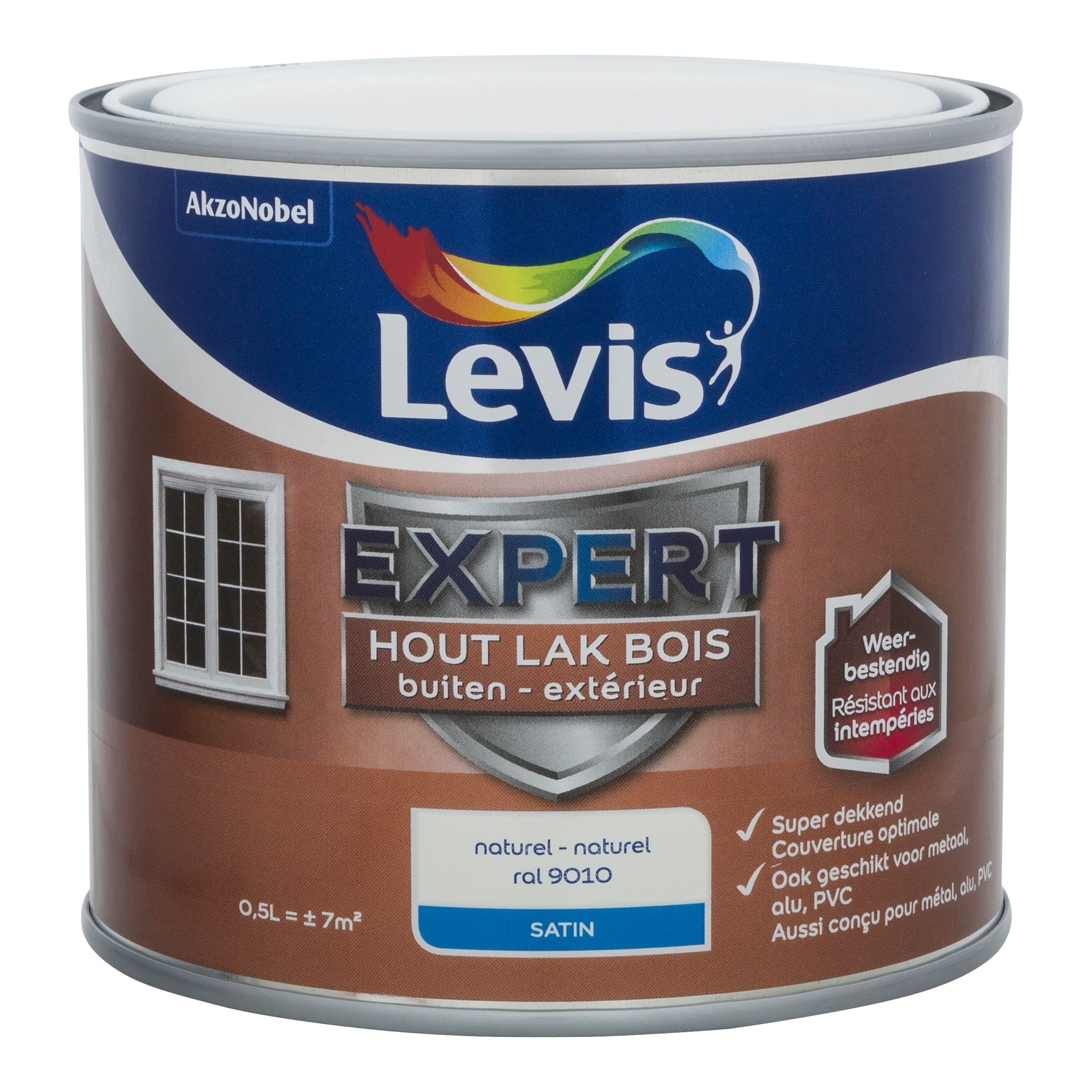 Lak Expert Hout Buiten Satin 500 Ml Naturel