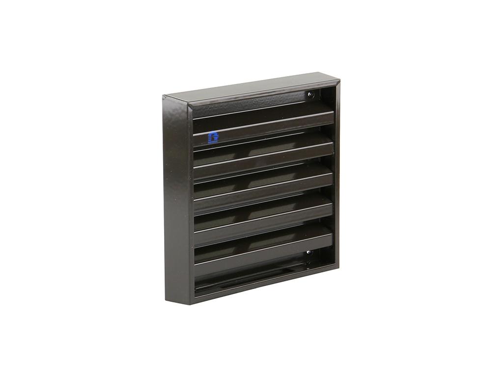 OPBOUW MUURROOSTER ALUMINIUM RAL 8019 165X165MM