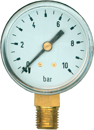 Manometer Radiaal 52 Mm - 1/4' M 0-10 Bar