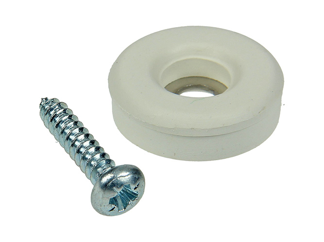 Rubber Doppen Te Schroeven Wit ø23mm - 8 Stuks