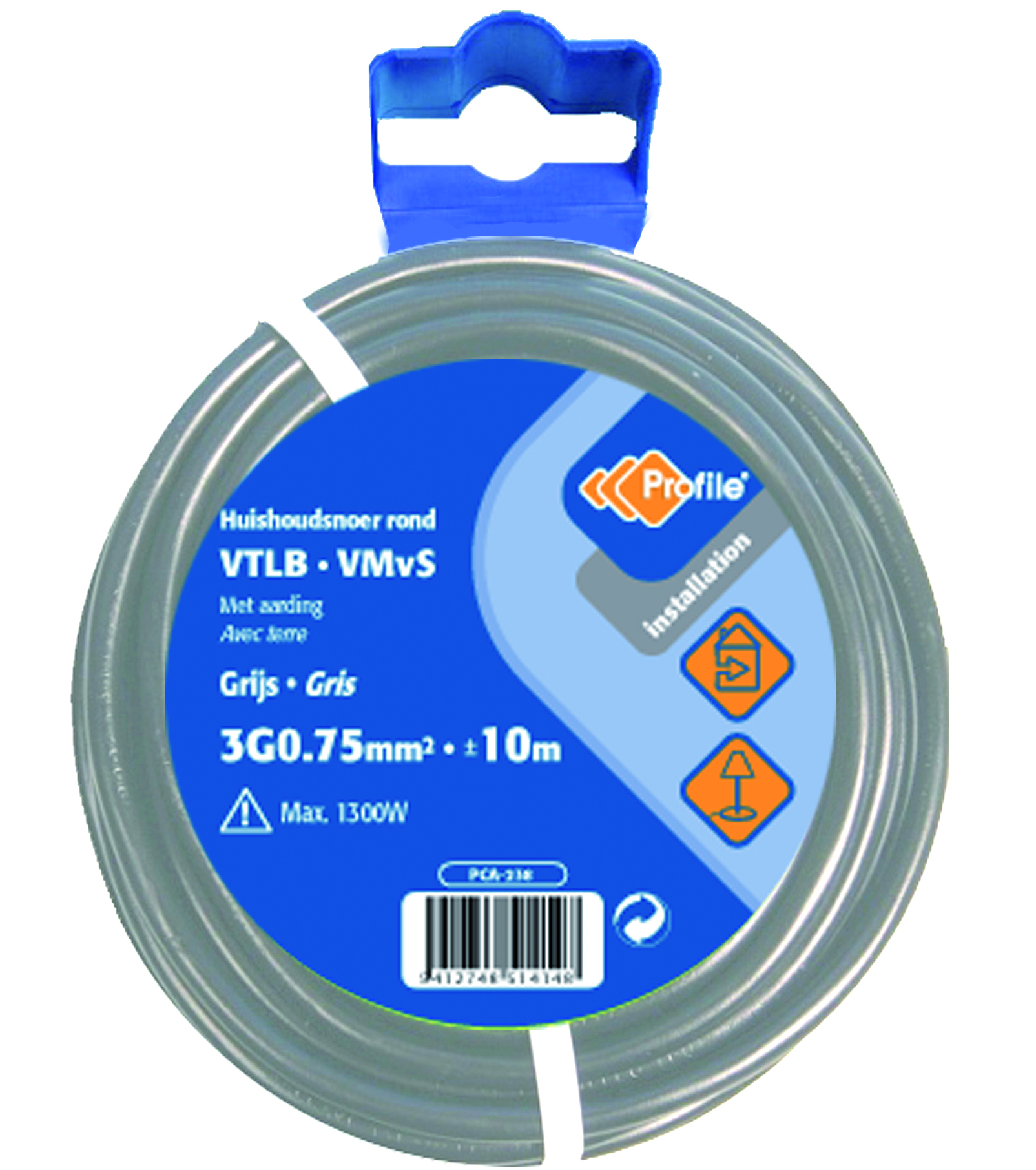 Cable Vtlb 3g0.75mm² Gris 10m