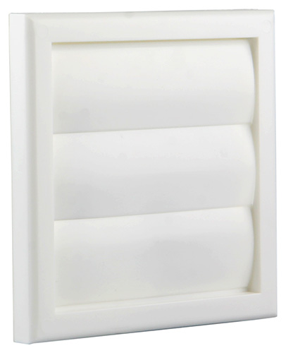 OPBOUW DAMPKAPROOSTER PVC RAL 9010 154X154MM