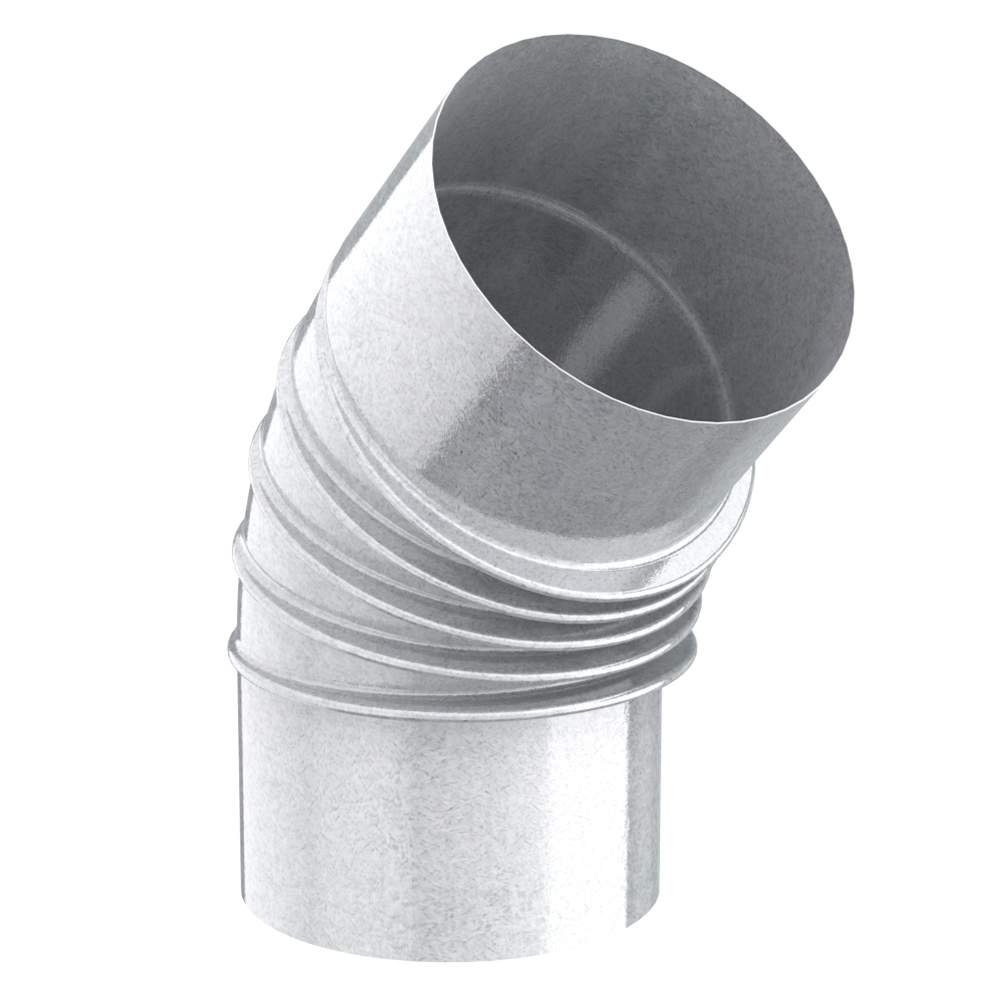 BOCHT 45° 131 MM VERZINKT