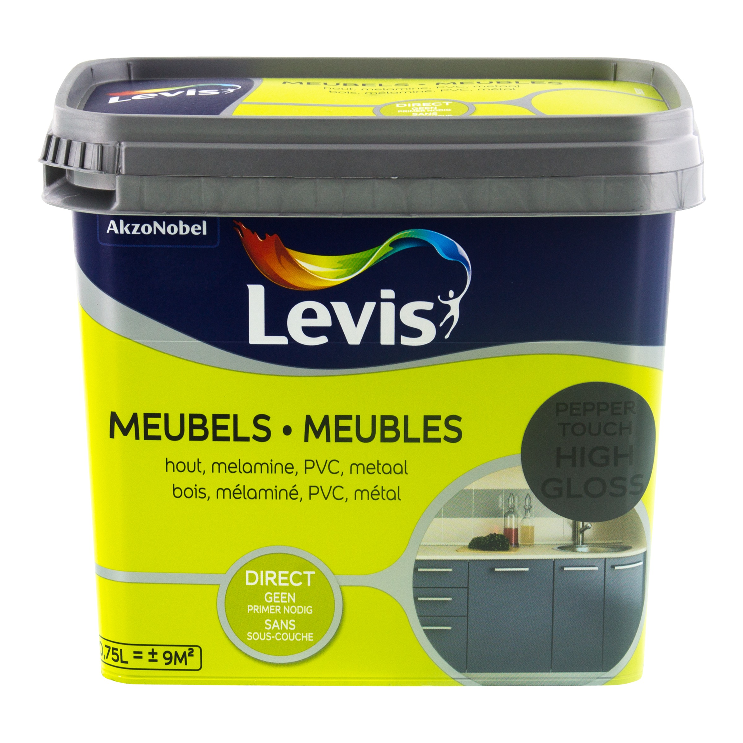 MEUBELVERF HIGH GLOSS PEPPER TOUCH 750 ML