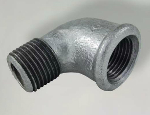 KNIEKOPPELING 90° 3/8'' MF STAAL