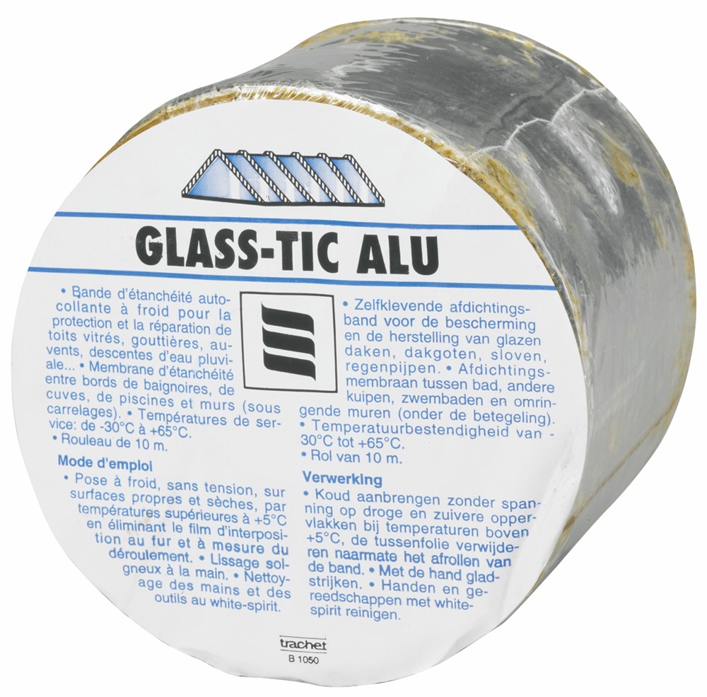 AFDICHTBAND GLASS-TIC ALUMINIUM 10M X 10CM