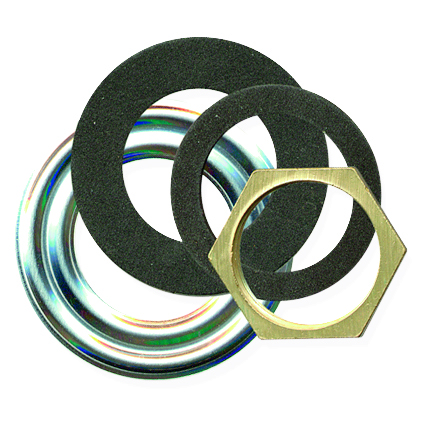 Bevestigingsset Moer + Tegenmoer + Dichtingen 3/4''