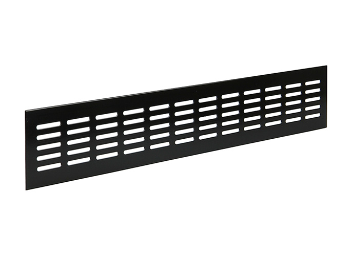 Grille D'aeration 381 Alu Finition Brun Ral 8022 80x500mm