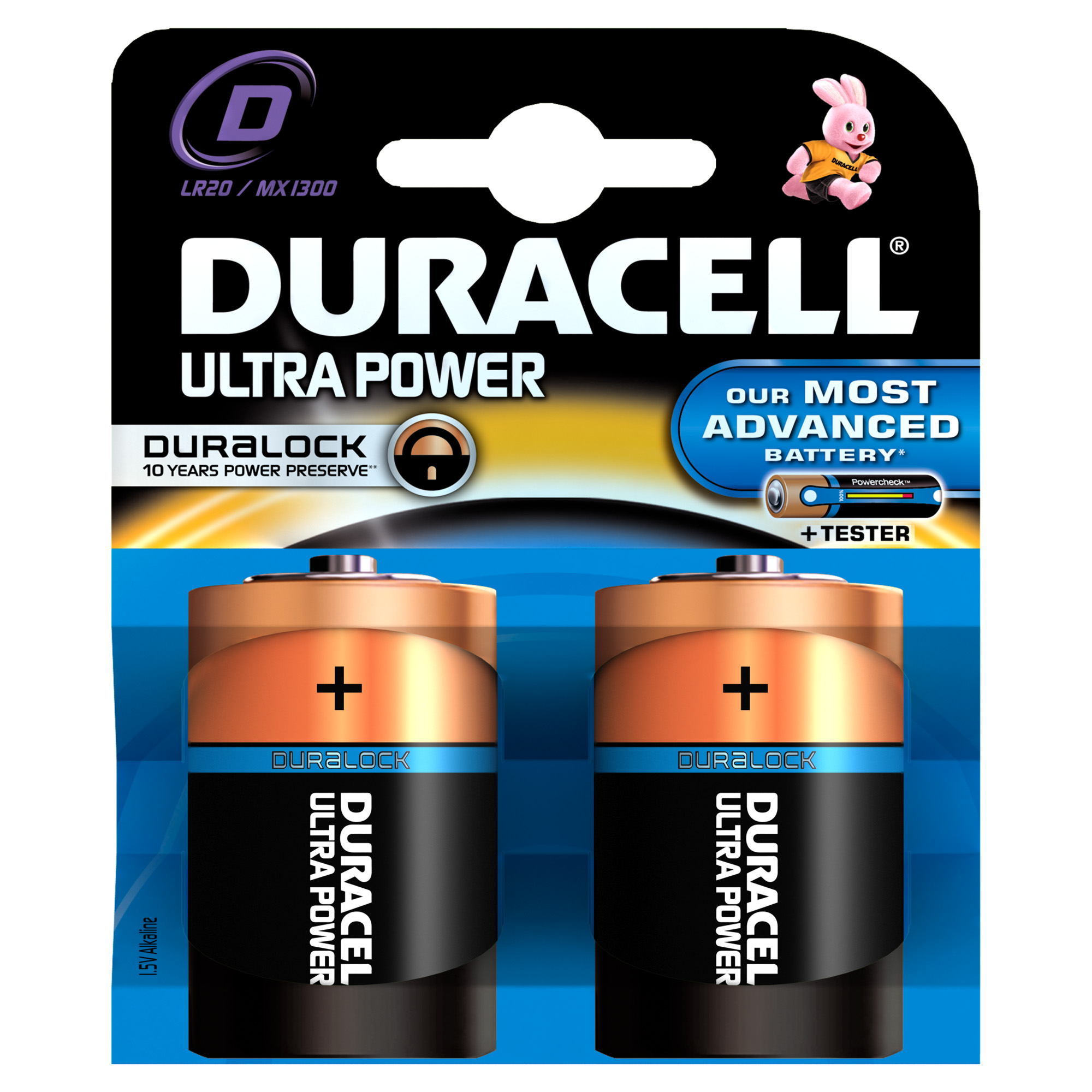 Alkaline Batterij D Ultra Power 1.5v - 2st