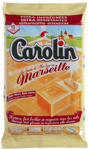 REINIGINGSDOEKJES MET MARSEILLEZEEP - 15 STUKS
