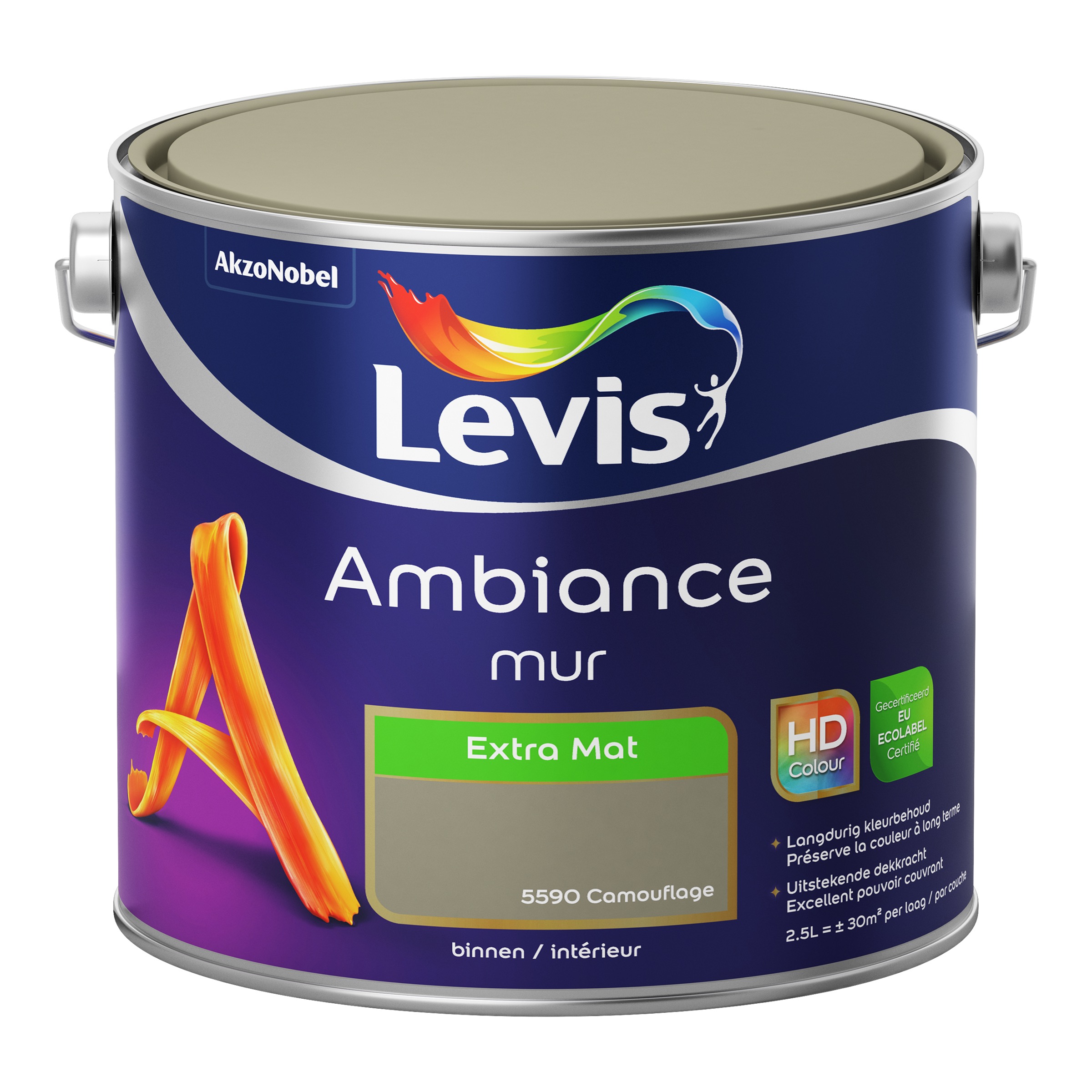 MUURVERF AMBIANCE MUR EXTRA MAT CAMOUFLAGE 2,5 L
