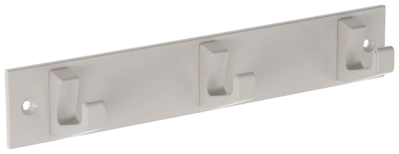 ALUMINIUM KAPSTOK WIT 3 HAKEN 35X210MM