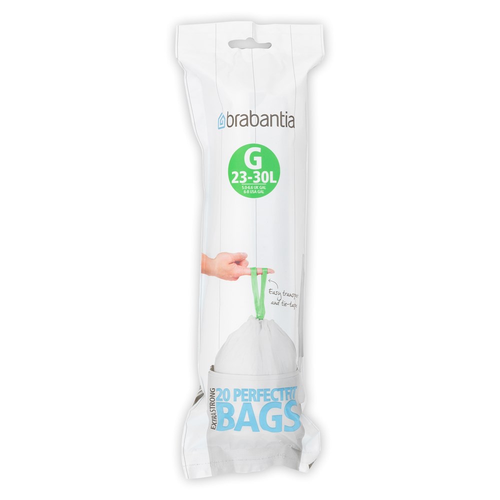 Afvalzakken 30l Perfectfit String (g) Wit
