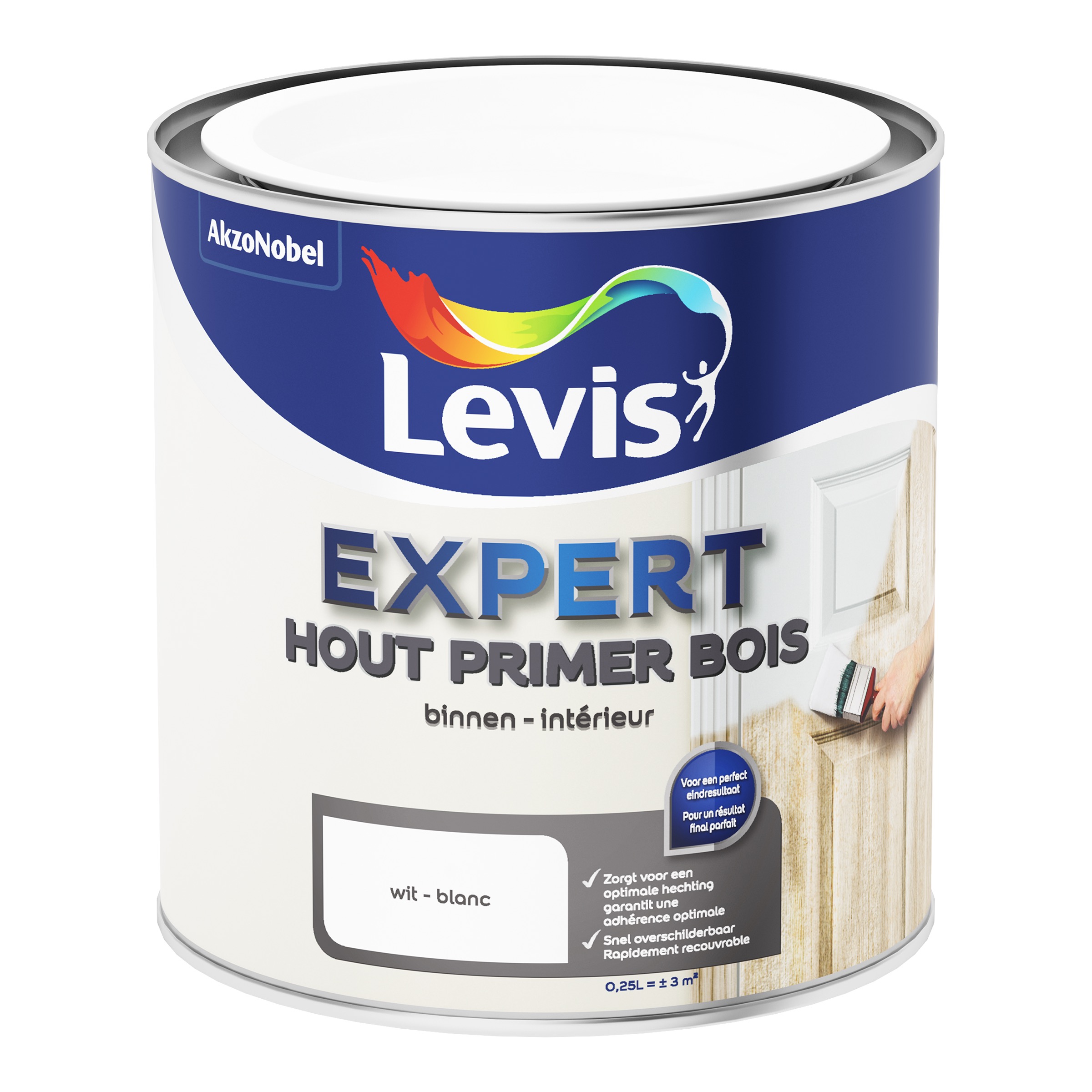 PRIMER EXPERT HOUT BINNEN 250 ML WIT