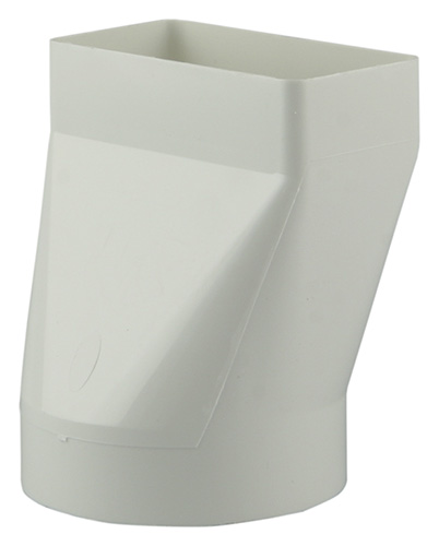 Verbindingsstuk Rond/rechth. 7021 Wit 110x55mm ø 100mm Pvc