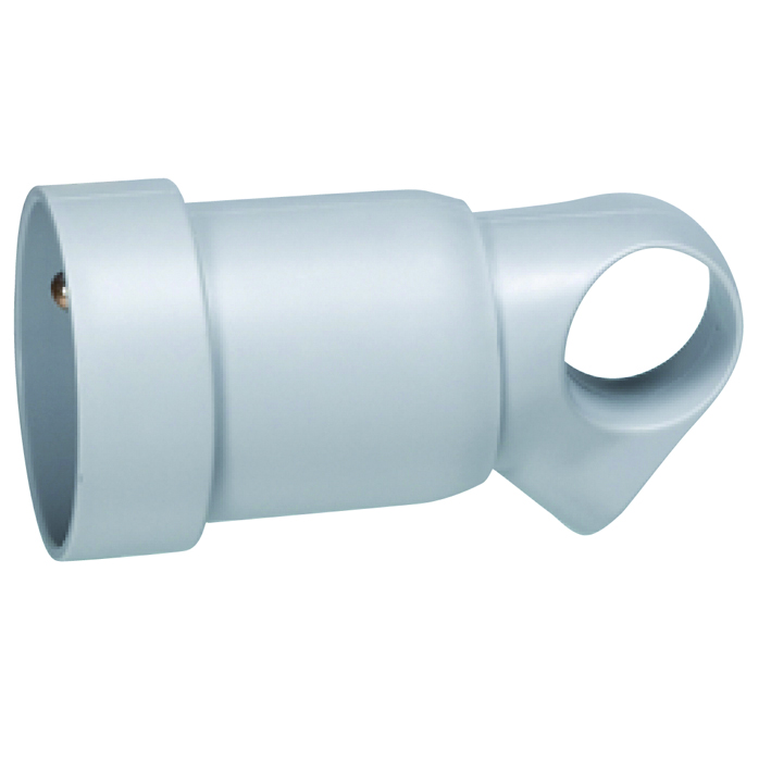 Tegenstekker Oog 2p+a Grijs