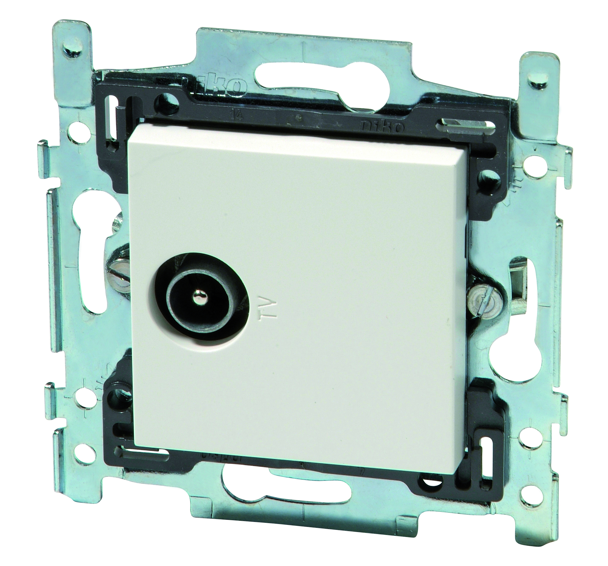Tv Stopcontact Coax Original White