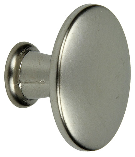 Mat Vernikkelde Meubelknop Op Voetje 14 Mm  ø30mm