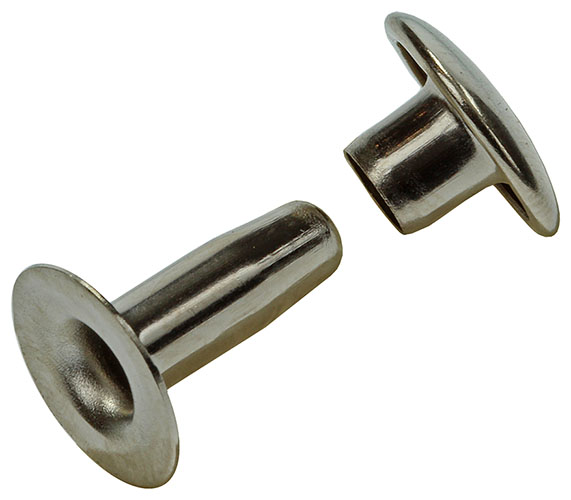 KLINKNAGELS MESSING VERNIKKELD 4,2X12MM - 5 ST
