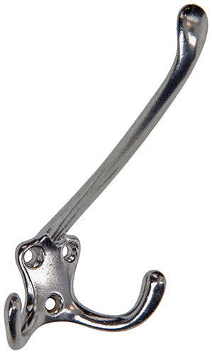 Aluminium Kapstok 2 Haken 155x30mm