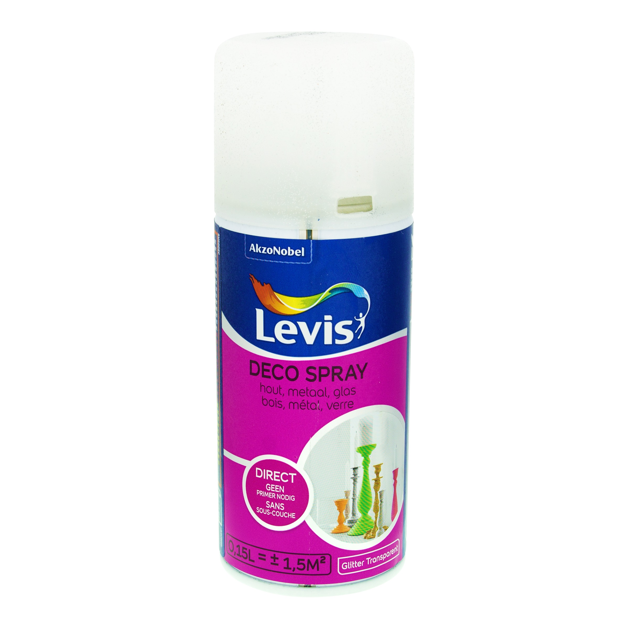 LAK DECO SPRAY GLITTER SILVER 150 ML