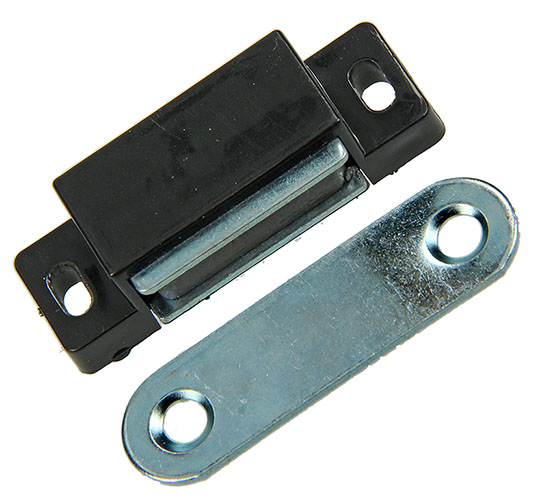 MAGNEETSLOTEN VOOR LICHTE DEUREN KUNSTSTOF ZWART - 2ST