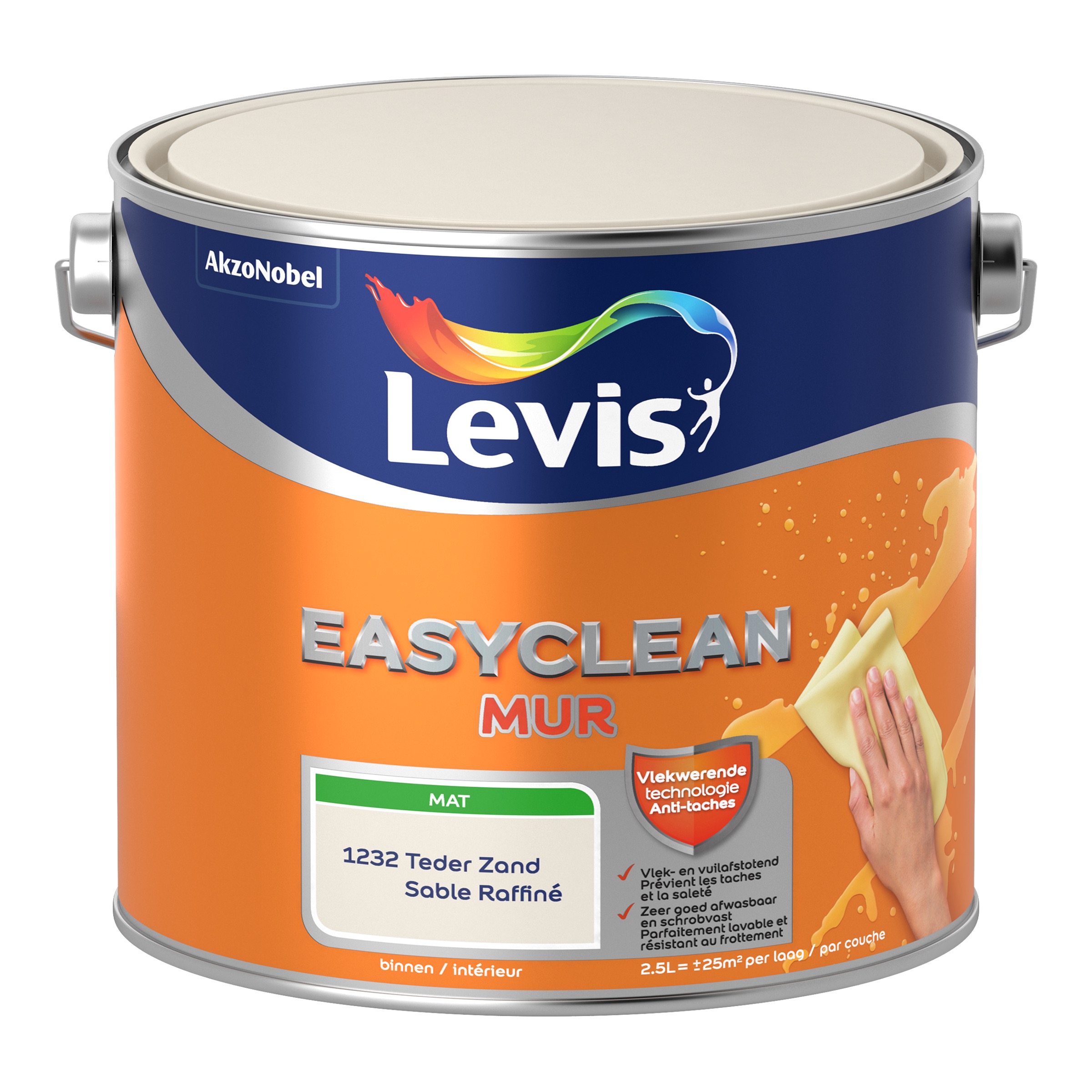 MUURVERF EASYCLEAN MUR MAT TEDER ZAND 2.5 L