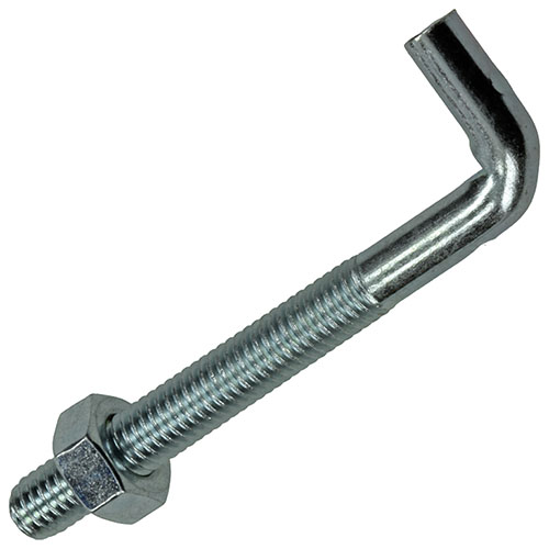 Schroefduimen Metrisch+moeren Verzinkt M6x60mm - 3st
