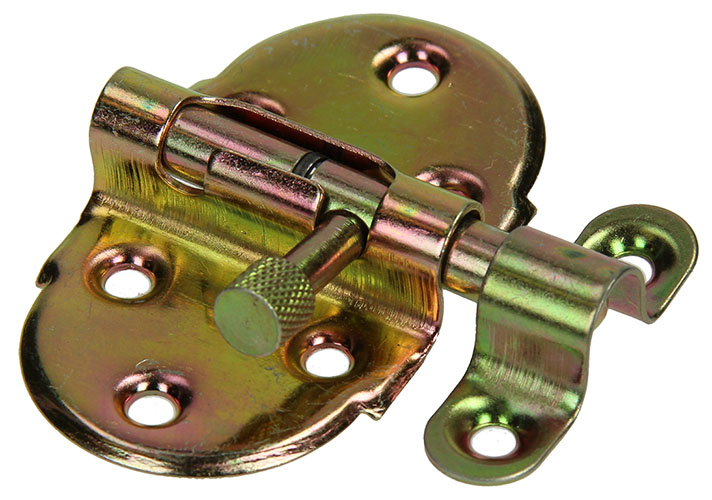 VEERGRENDEL MET SLUITBEUGEL BICHROMAAT 40MM