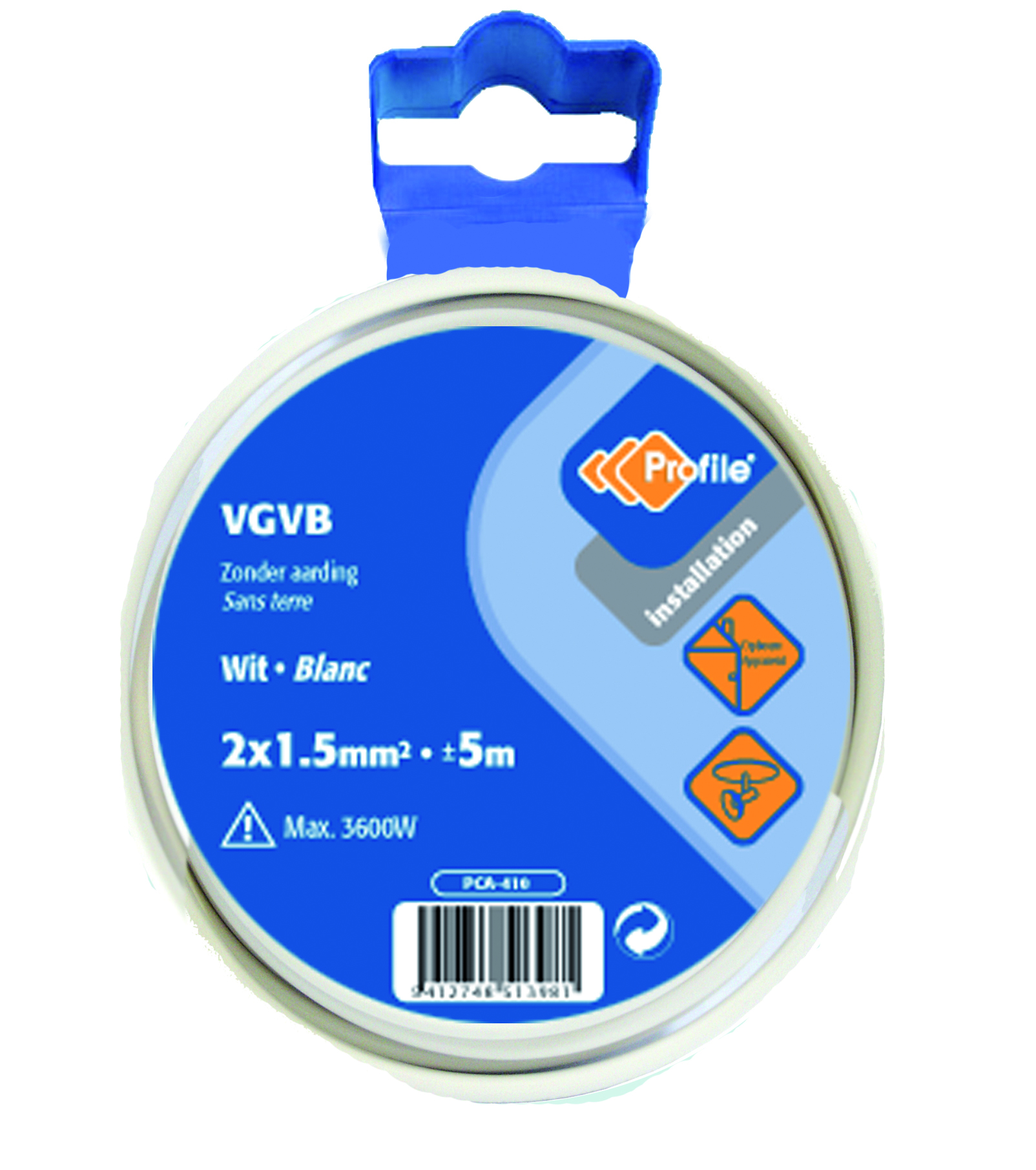 Kabel Vgvb 2x1.5mm² 5m