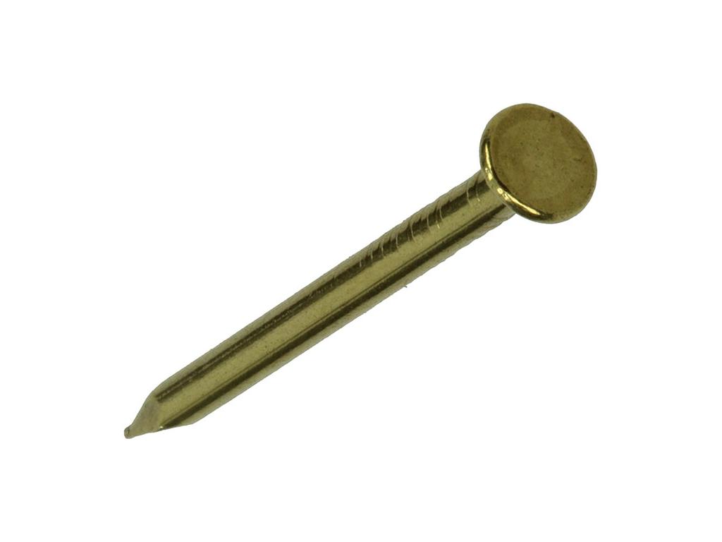 NAGELS PLATTE KOP MESSING 2,0X30MM (100G)