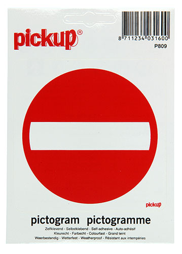 Pictogram 10x10cm Verboden Toegang