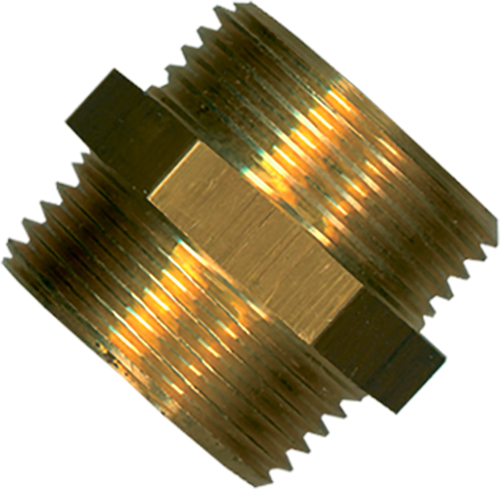 DUBBEL NIPPEL 4/4'' MM MESSING