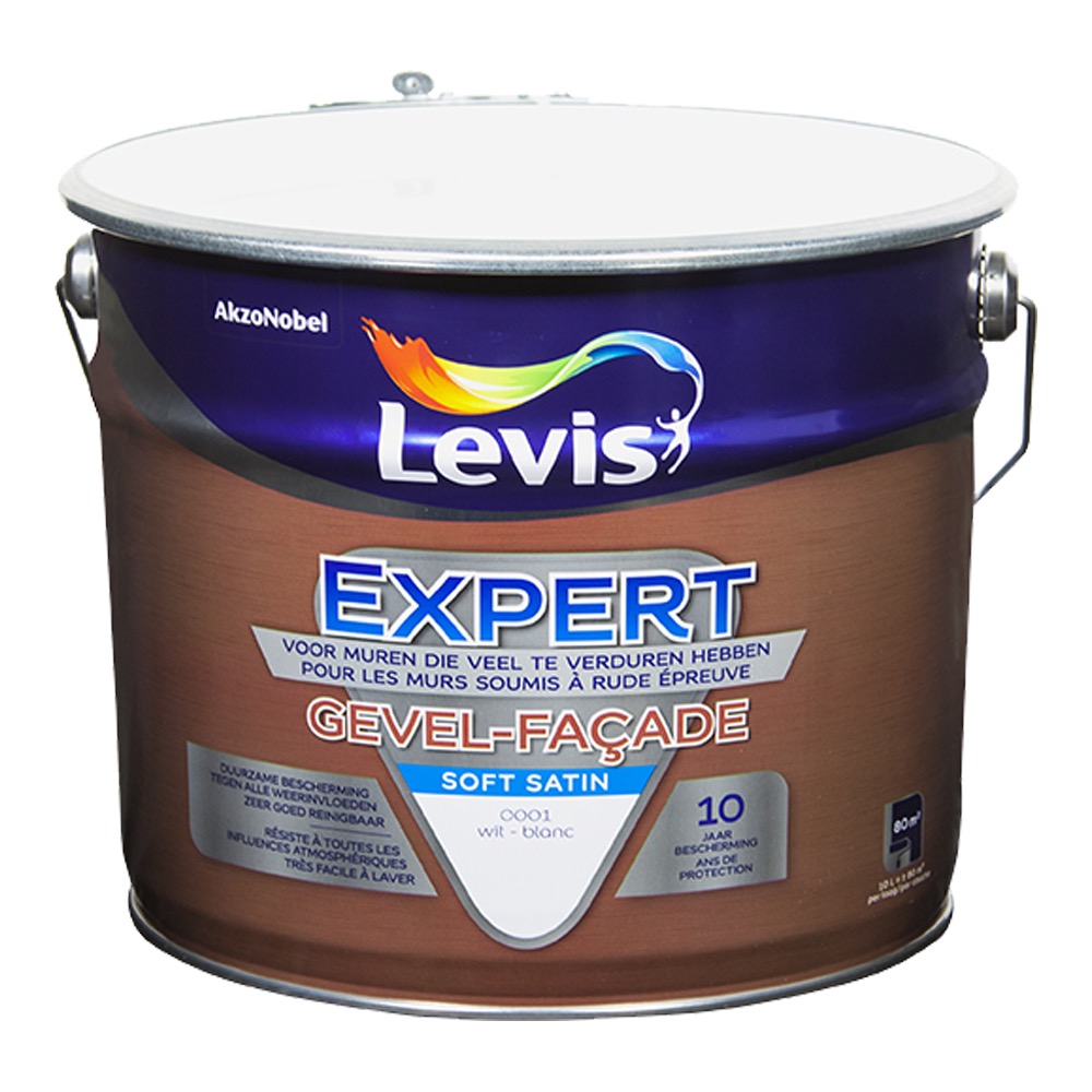 Plafondverf Expert Gevel Wit Soft Satin 10 L