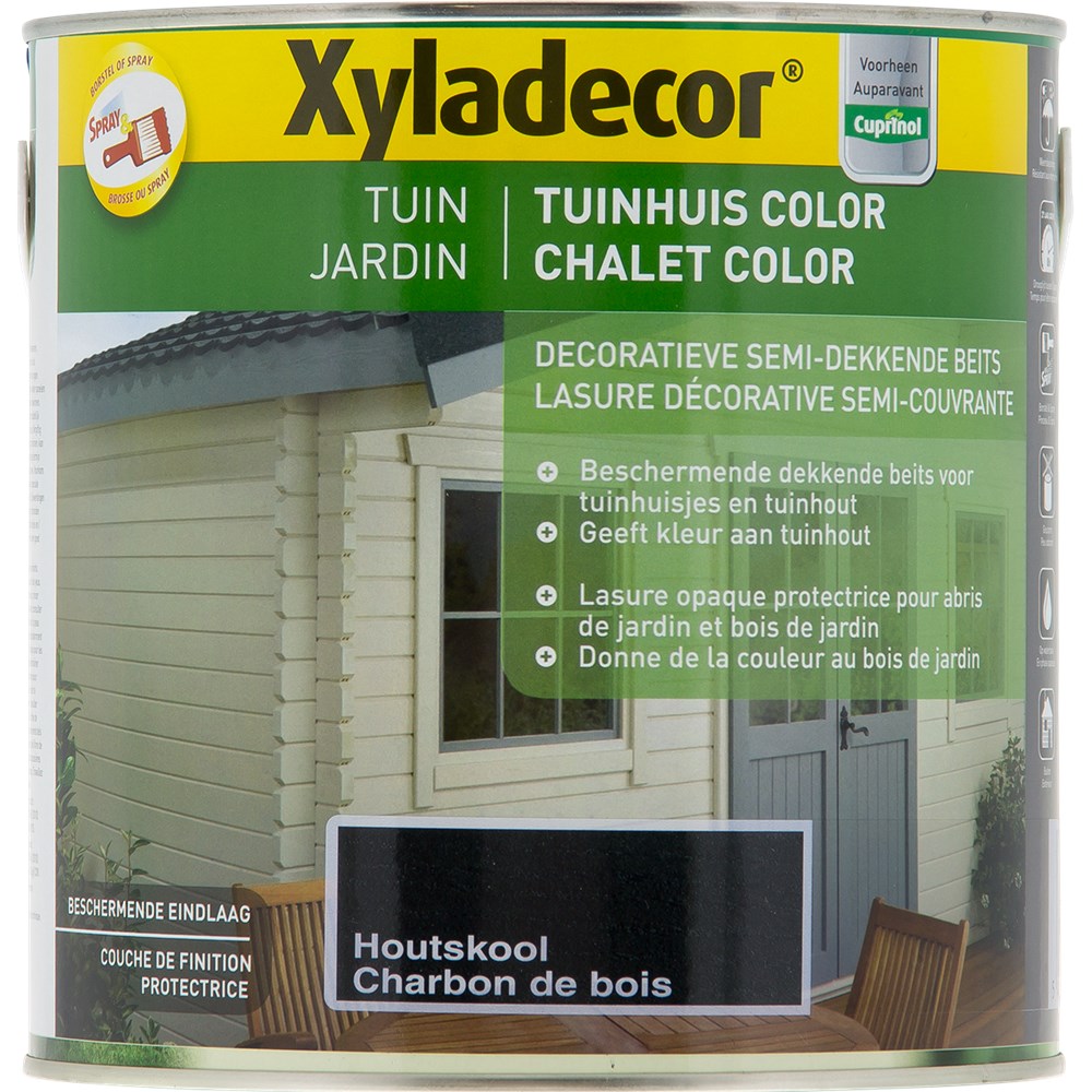 Houtbeits Voor Tuinhuis Color Houtskool 2,5l