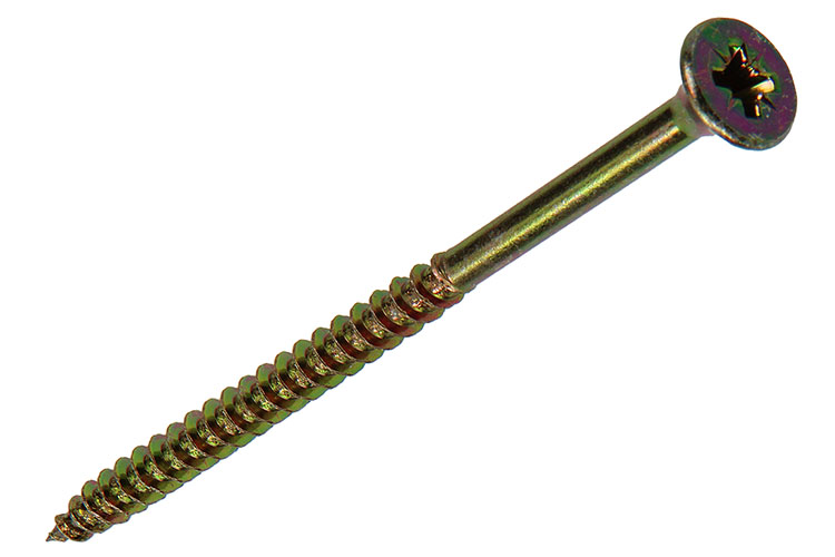 Spaanplaatschroeven Vz Kop Geelverz. 5,0x90mm - 5 St