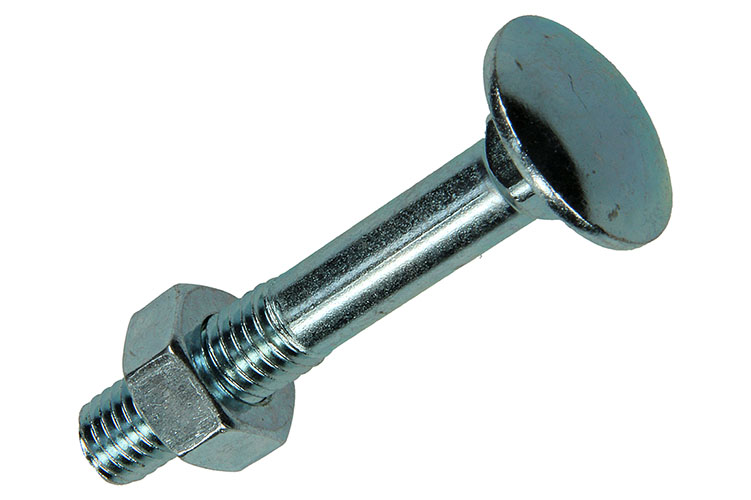 Houtbouten+moeren Verzinkt M10x60mm - 2st