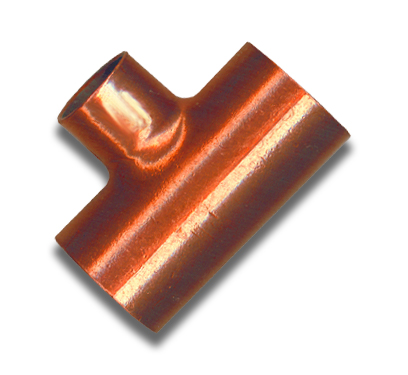 T-VERLOOPSTUK 15 X 15 X 12 MM FFF KOPER