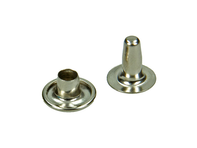 KLINKNAGELS MESSING VERNIKKELD 4,2X10MM - 6ST