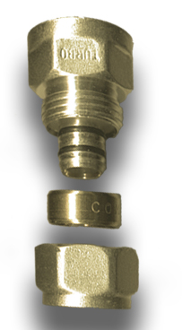 KLEMKOPPELING RECHT 20 MM X 1/2'' F MESSING