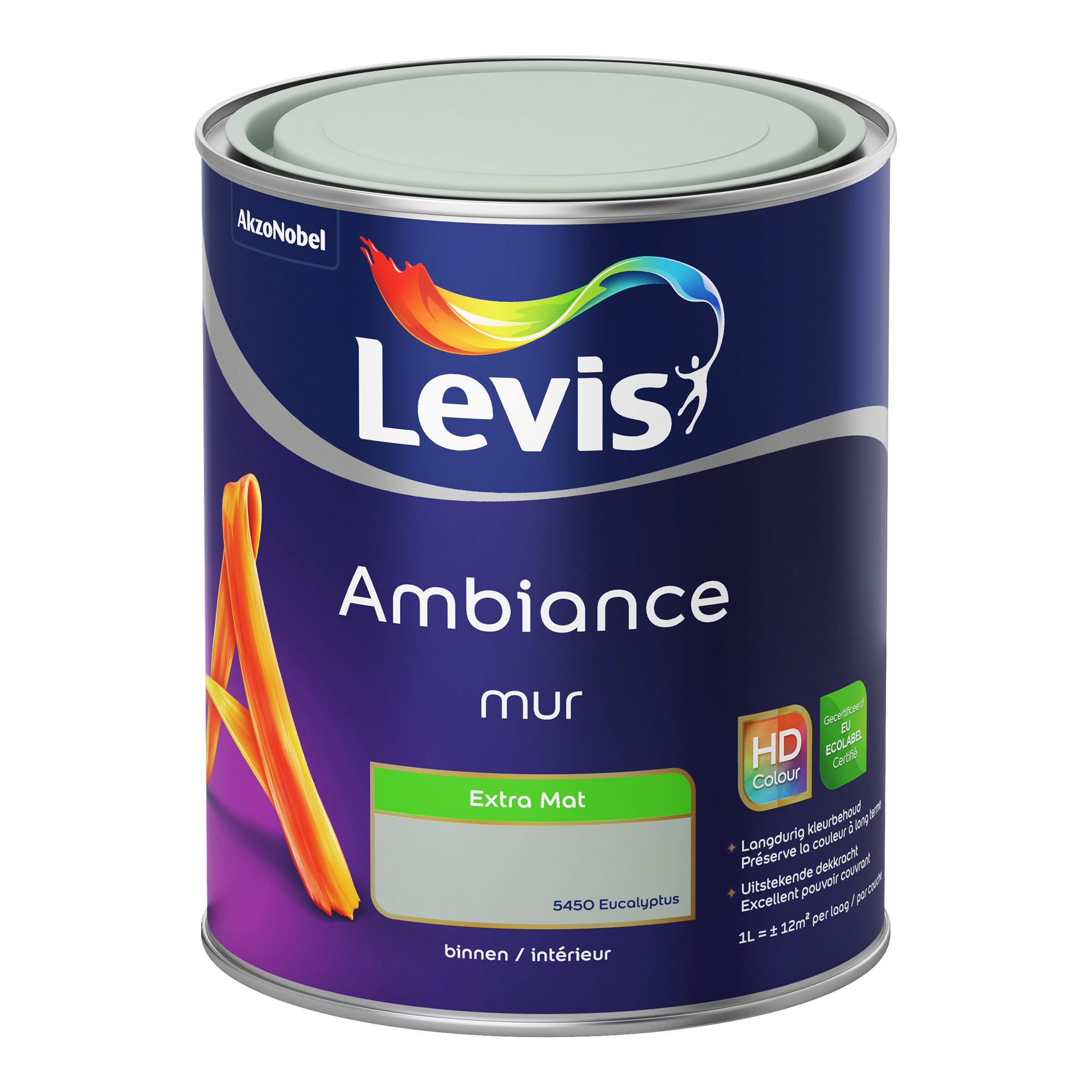 MUURVERF AMBIANCE MUR EXTRA MAT EUCALYPTUS 1 L