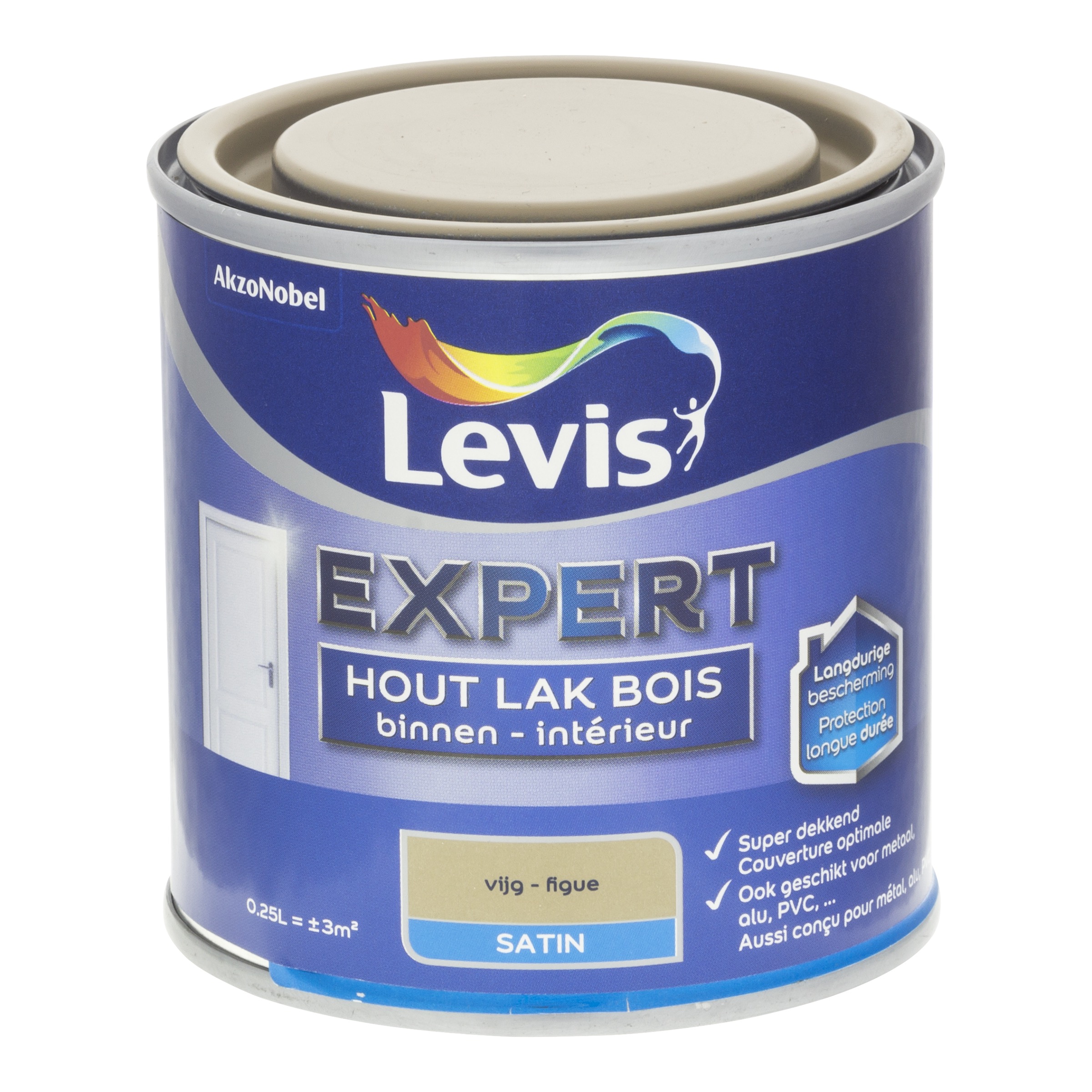 Lak Expert Hout Binnen Satin 250 Ml Vijg