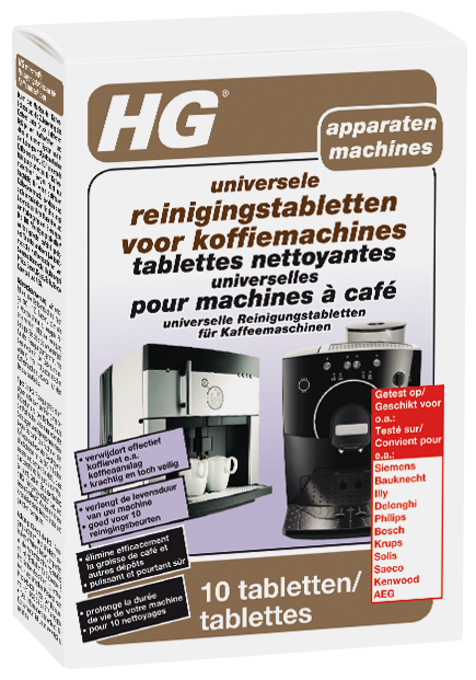 Hg Tablettes Nettoyantes Universelles Pour Machines à Café 10 Pièces