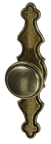 Bronzen Meubelknop ø30mm + Plaat H110mm