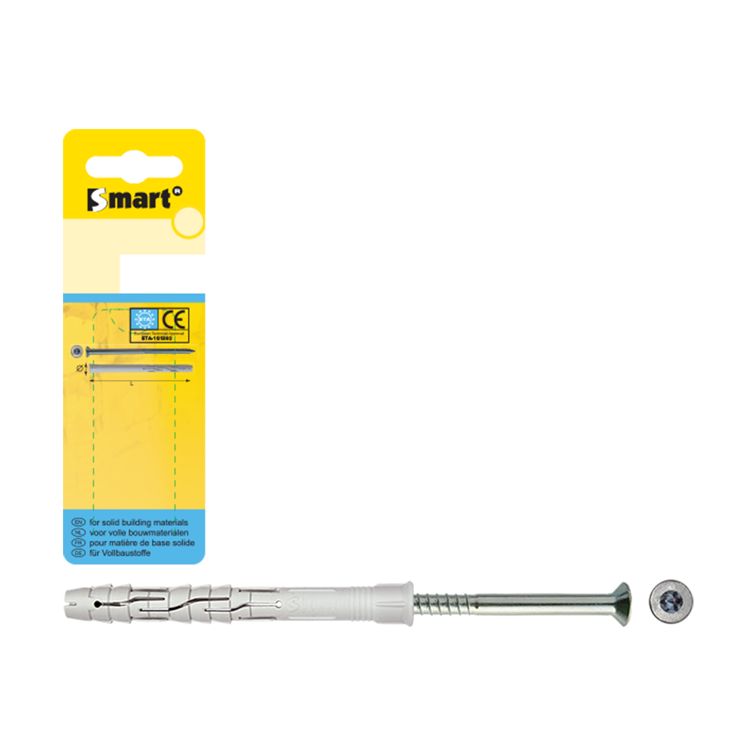 RAAMKOZIJNPLUG VK PA+SCHROEF Ø10X140 NZN