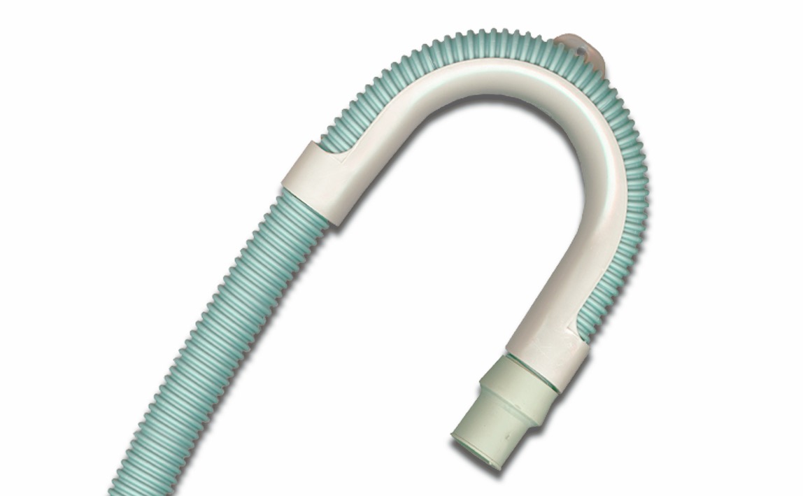 AFVOERDARM MET BOCHT 90° 1,5M - 18 X 18 MM RUBBER