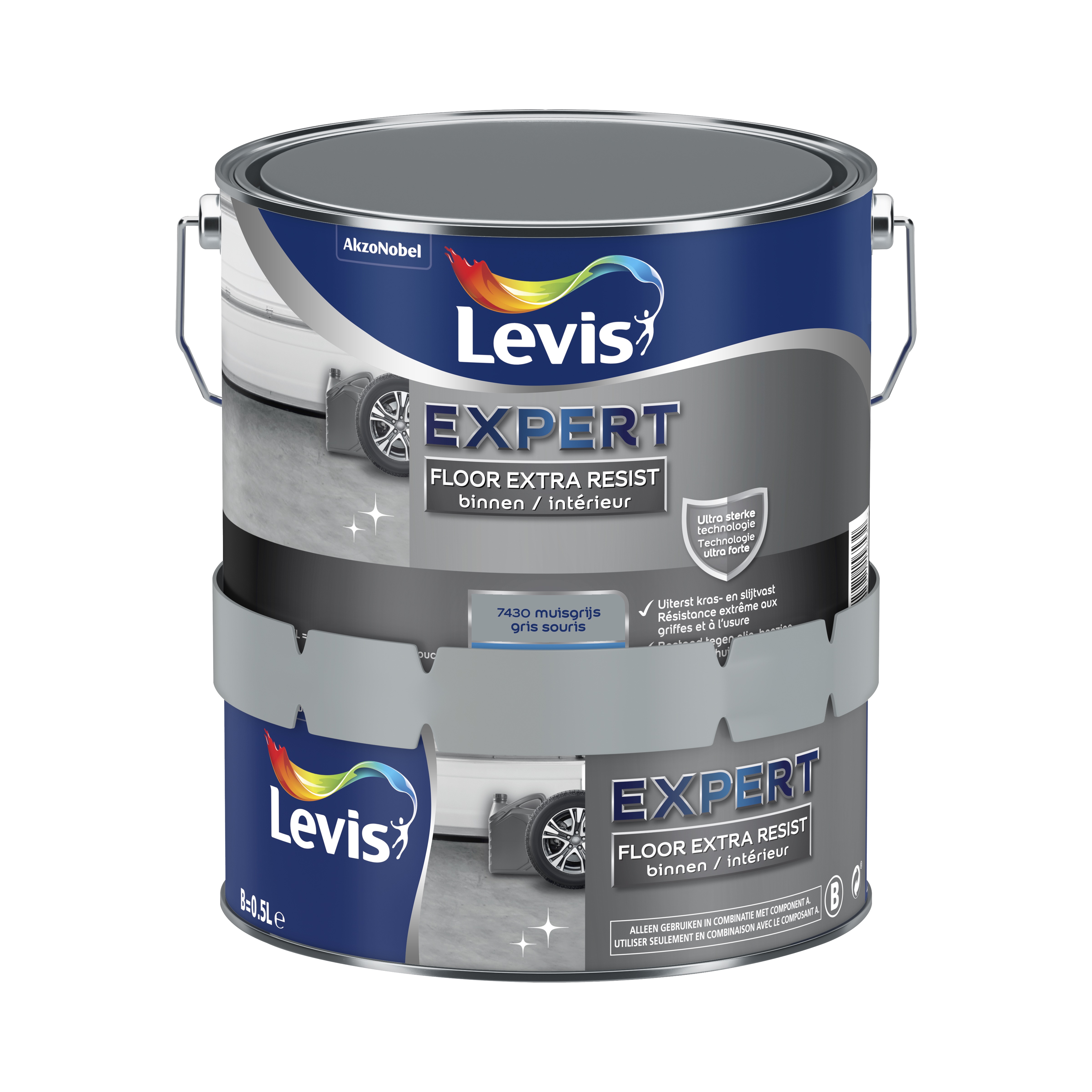 VLOERVERF FLOOR EXTRA RESIST MUISGRIJS 2,5 L