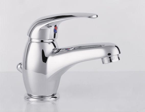 Wastafelmengkraan Dolfino Met Automatische Sluiting Verchroomd