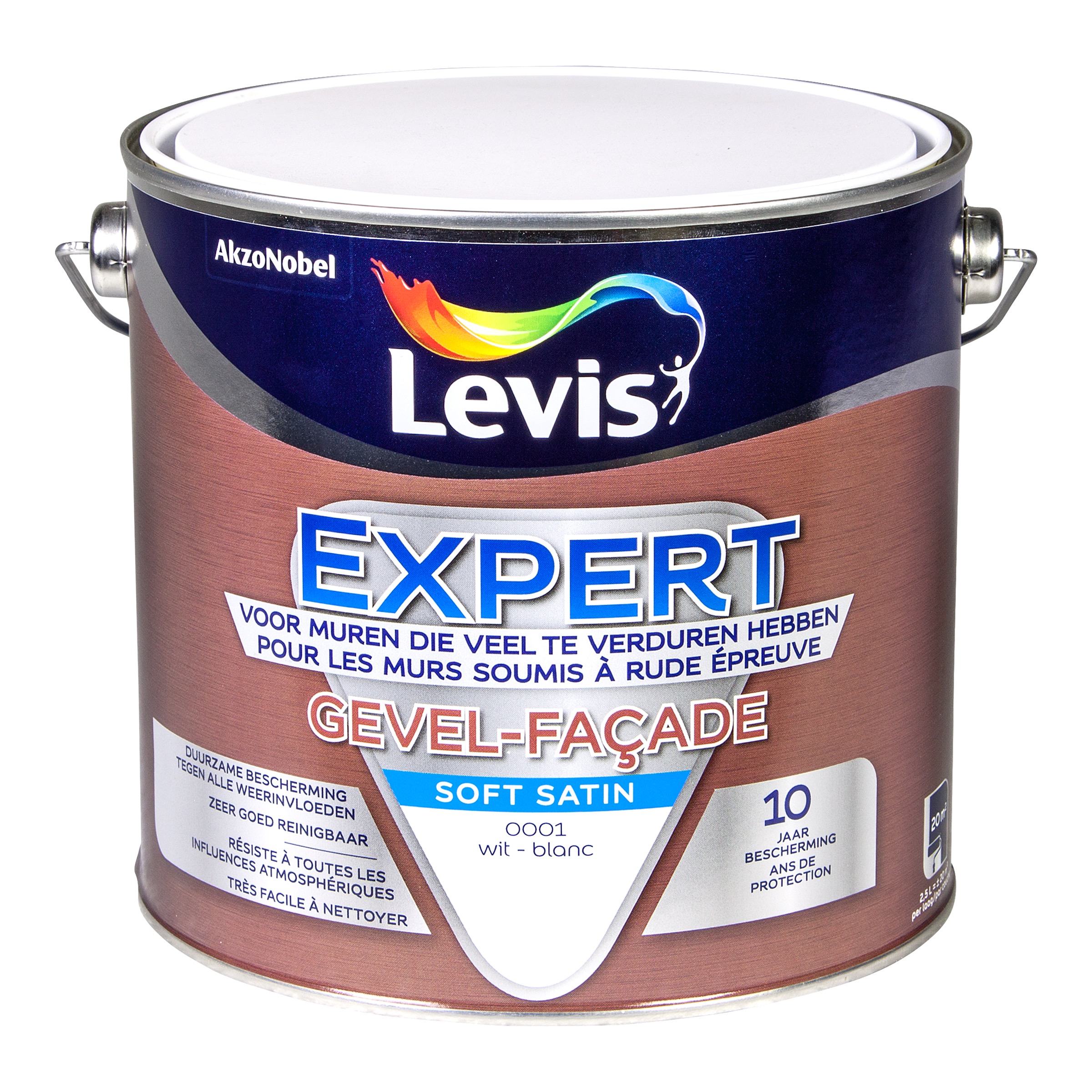 Peinture Plafond Expert Façade Blanc Soft Satin 2,5 L